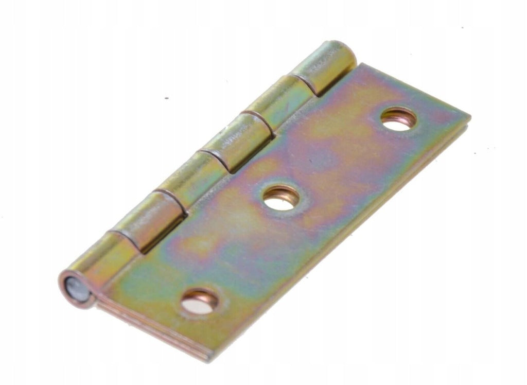 Zawiasy zawias splatany 60 x 42mm meblowy skrzyniowy ocynk złoty 50 szt