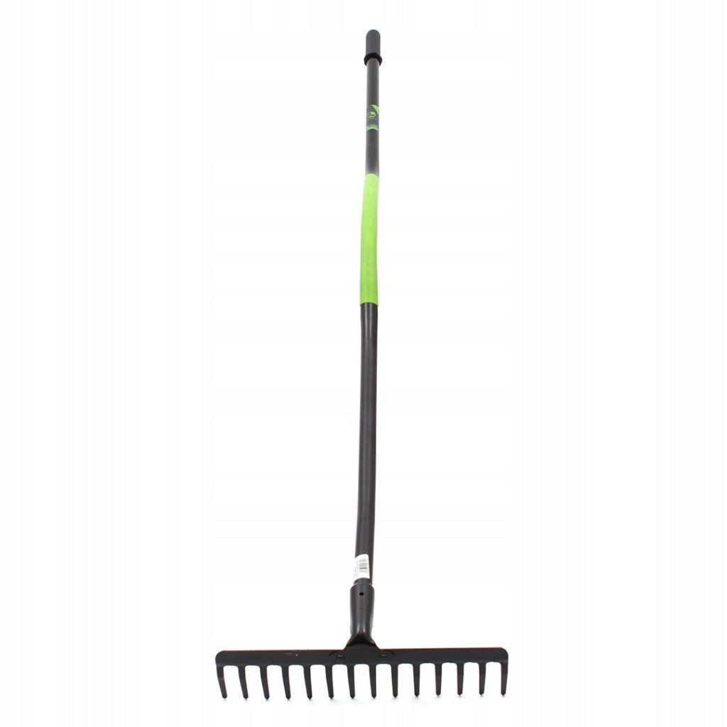 Grabie grabki metalowe 14 zębów rurka profilowana wygięta 142 cm długości