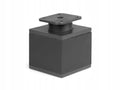 4 x nóżka meblowa z aluminium KWADRATOWA komplet do mebli 6x6/ H-6cm czarna
