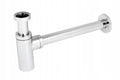 Aqbau Półsyfon umywalkowy rurowy chrom G 5/4″x32mm Regulowana rura z rozetą