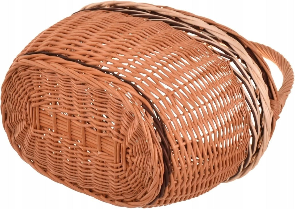 Aqbau kosz wiklinowy brązowy wielkanocny koszyczek 42 cm trójkolorowy lekki