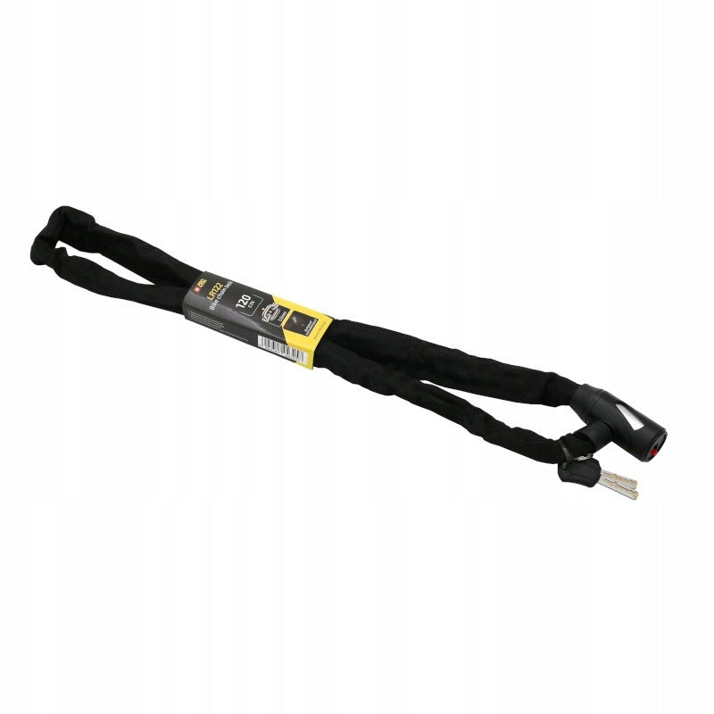 Aqbau zabezpieczenie do rowera stalowy łańcuch 6mm x120cm mocny