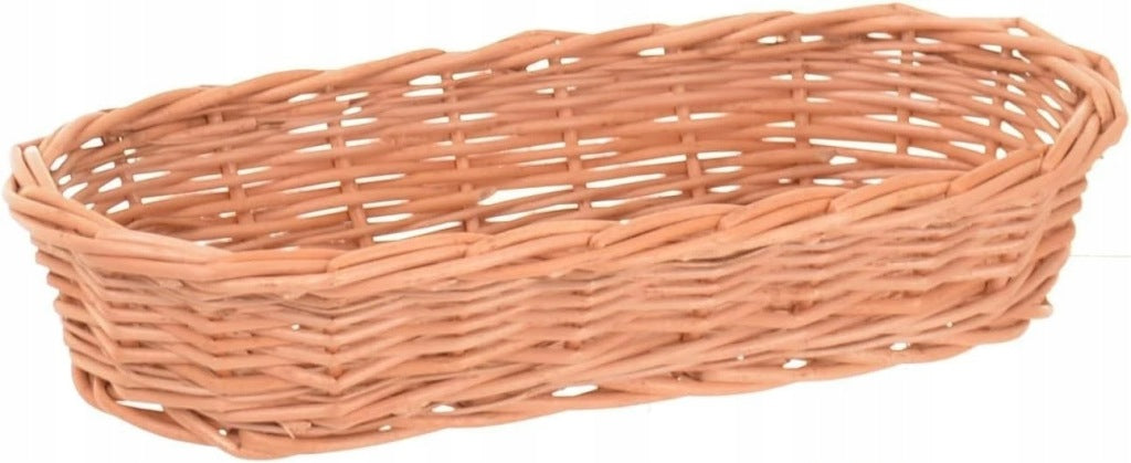 Aqbau pojemnik koszyczek na sztućce wiklinowy naturalny organizer