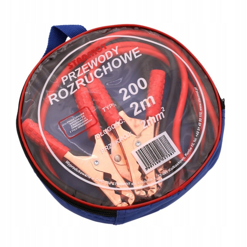 Kable rozruchowe samochodowe 200A długość 2.5m
