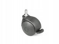 Kółko obrotowe meblowe z gwintem M8 + hamulec 50 mm do fotela metal1 sztuka