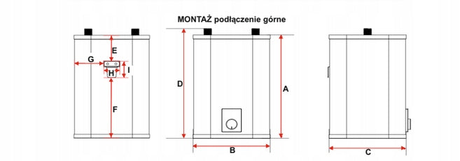 Ogrzewacz wody elektryczny bojler podgrzewacz podumywalkowy zasil górne 20L