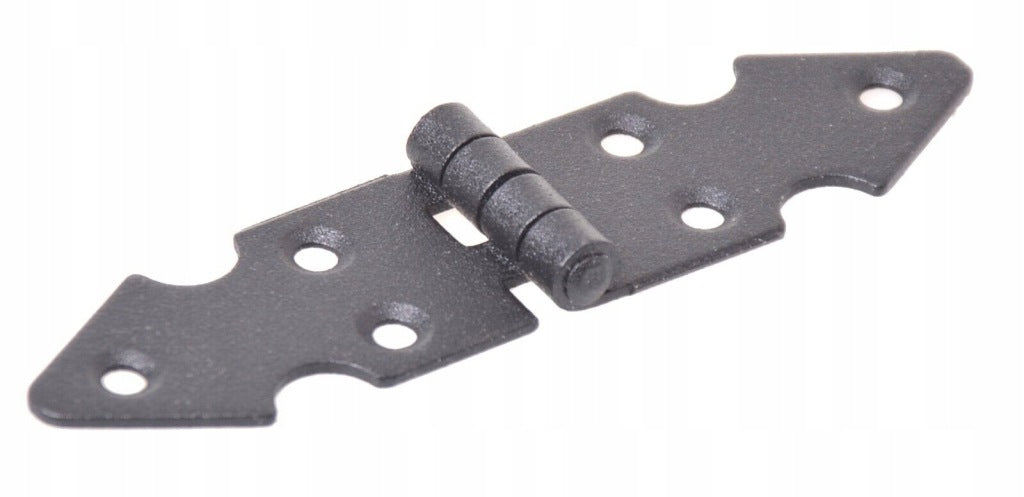 Zawias budowlany meblowy skrzyniowy retro ozdobny czarny 25x100mm (10szt)