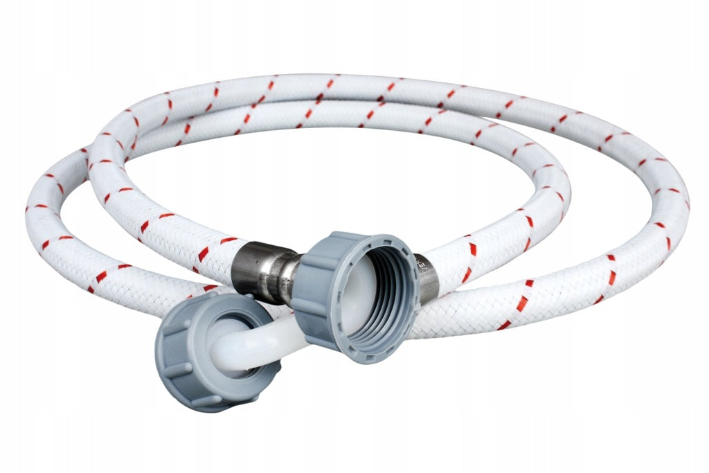 Aqbau Wąż zasilający w oplocie nylonowym GW 3/4″, kolanko 3/4″ 350 cm