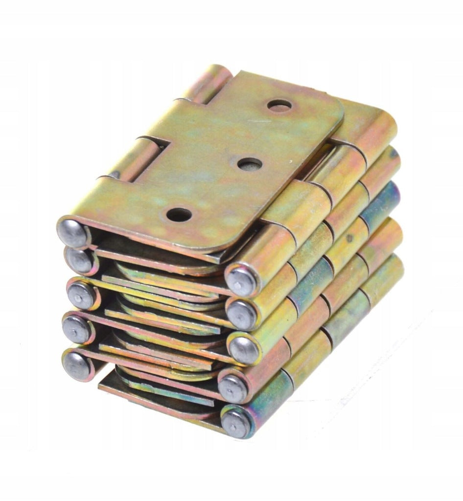 Zawias splatany 75 x 75mm budowlany meblowy skrzyniowy ocynk złoty 10 szt
