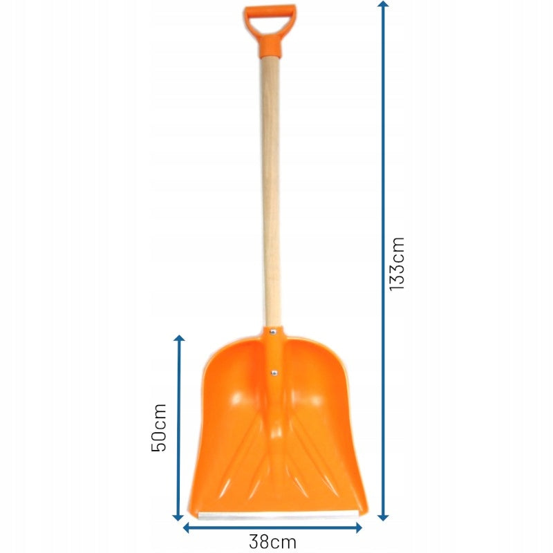 Aqbau łopata do śniegu uniwersalna pomarańcz lekki mocny zgarniacz szer38cm