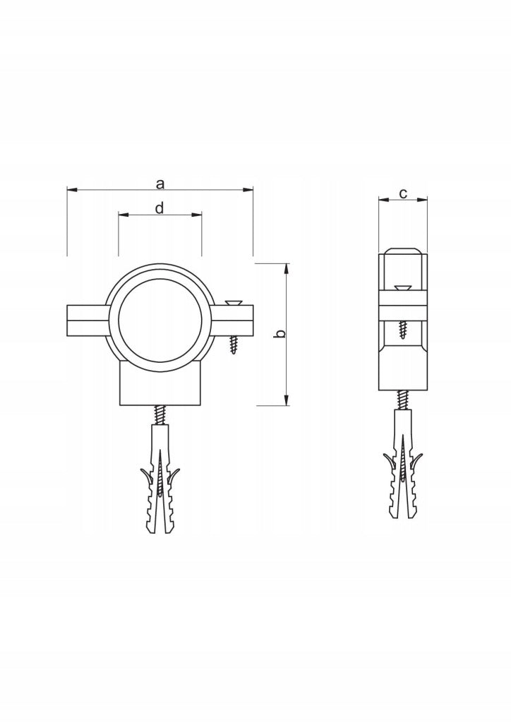 Aqbau obejma plastikowa do rur śr.110mm (4") – MOCOWANIE INSTALACJI