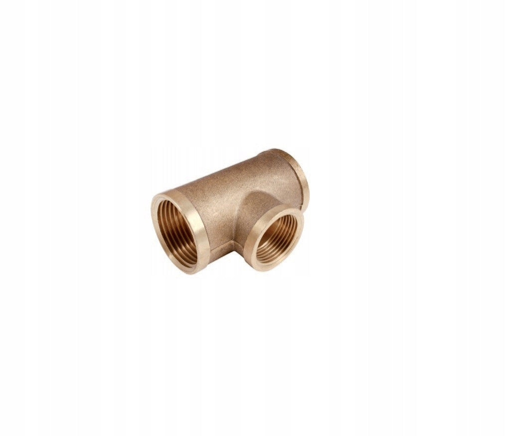 Aqbau trójnik redukcyjny mosiężny wysokiej jakości 3/4″x1/2″x3/4″ złoty