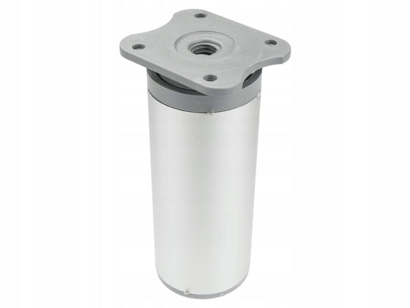 4x nóżka OKRĄGŁA meblowa z trwałego aluminium, z regulacją śr. 4cm /H- 10cm