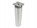 4x nóżka OKRĄGŁA meblowa z trwałego aluminium, z regulacją śr. 4cm /H- 15cm