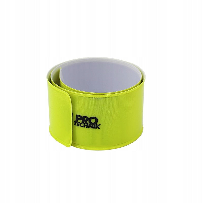 Opaska odblaskowa na rękę 32x3cm PCV SAMOZACISKOWA neonowa zielona