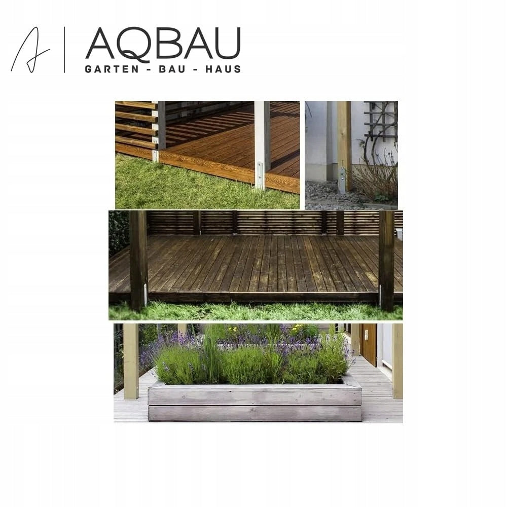 Aqbau podstawa słupa kotwa podpora ZESTAW 60×600 wbijana tuleja ocynk 12sz