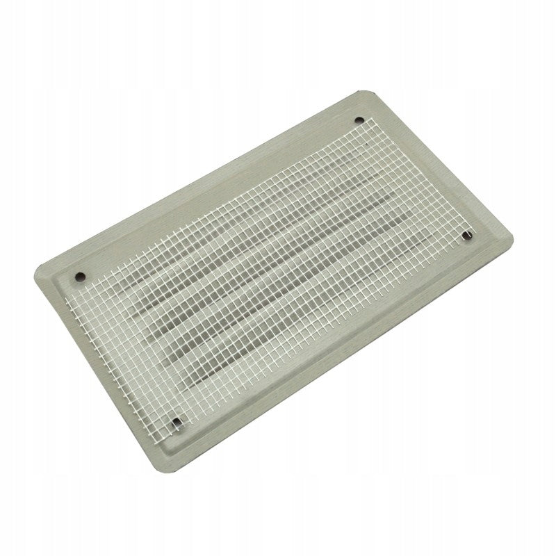 Kratka wentylacyjna metalowa skośna 7x14cm brązowa z blachy ocynk,i siatka