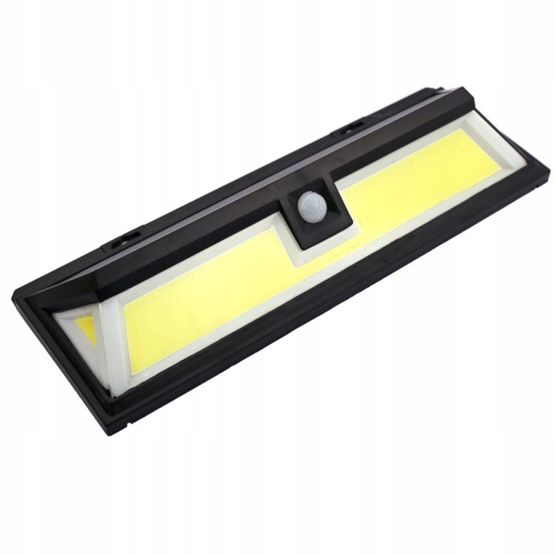 Aqbau lampa solarna szeroka 30cm ogrodowa na podwórko zawieszana czujnik