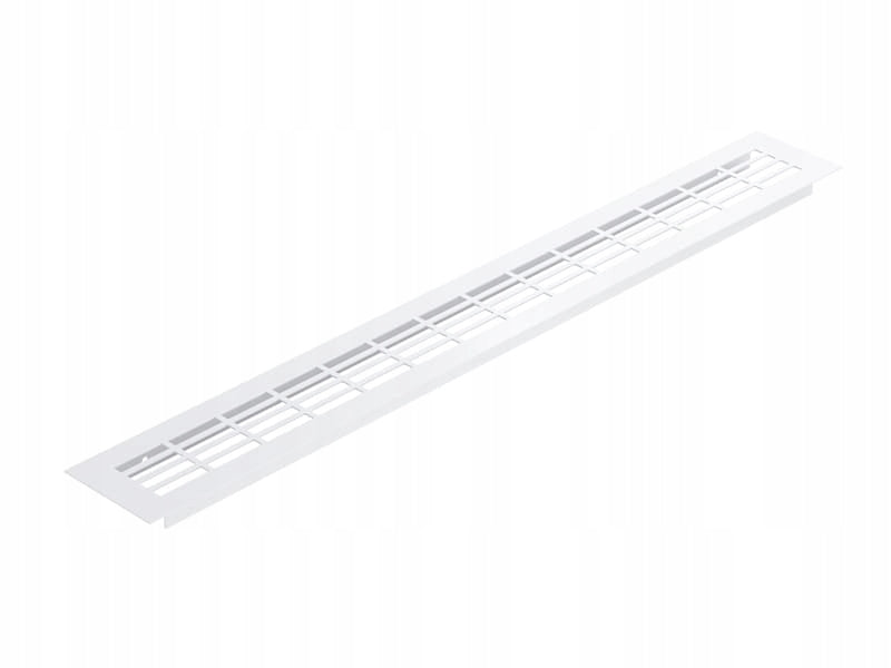 Kratka wentylacyjna z aluminium, meblowa 480x60mm gruba- wentylacja, Biały