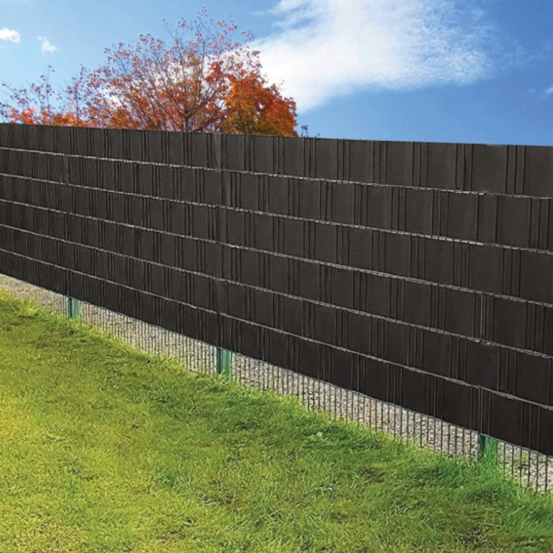 Aqbau taśma ogrodzeniowa balkonowa 19cm 35m antracyt Elastyczna osłona