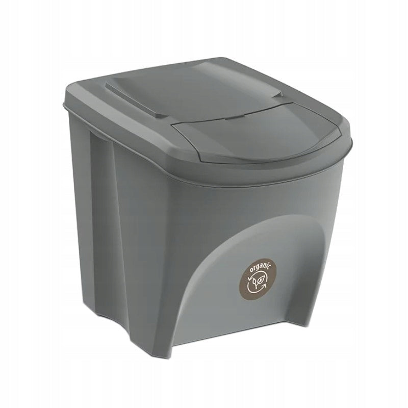 Kosze do segregacji 25L 3szt pionowe szare