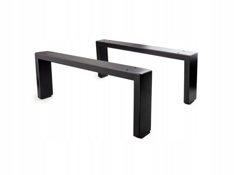 Nóżki meblowe 35 x12 cm komplet 2 szt nóżka meblowa metalowa Czarny mat 2