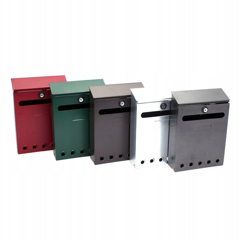 Aqbau skrzynka na listy pocztowa SMART metalowa brązowa 25x18x6cm