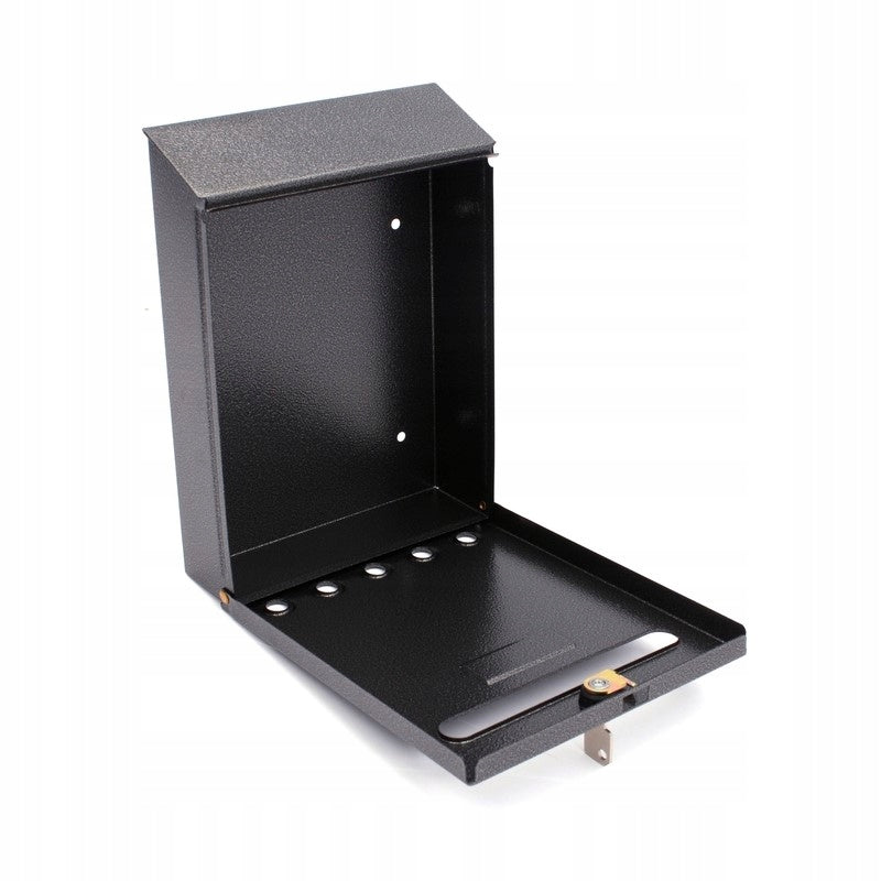 Aqbau skrzynka na listy pocztowa SMART metalowa czarna 25x18x6cm