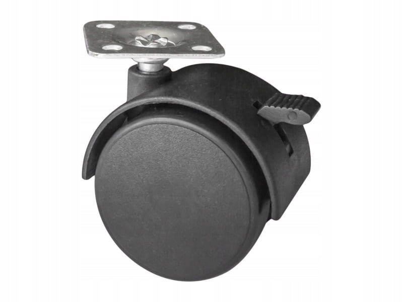 Kółko obrotowe z płytką i hamulcem 50mm, do fotela, metalowe,1 sztuka