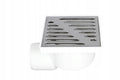 Aqbau kratka kanalizacyjna, ruszt metalowy śr.50 mm, 15x15 cm BIAŁA