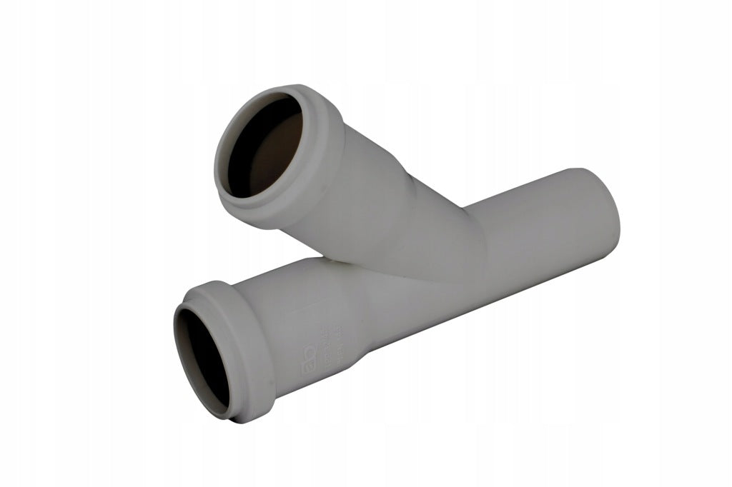 Aqbau Trójnik kanalizacyjny śr 50mm kąt 45 stopni rozgałęzianie instalacji