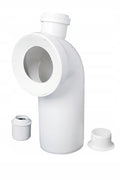 Aqbau kolano WC Ø 110 z wyjściem Ø 50mm białe mocne z tworzywa
