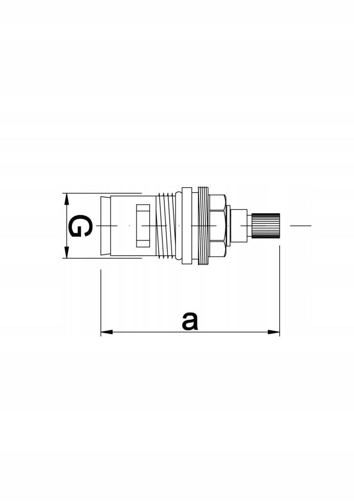 Aqbau głowica ceramiczna do baterii dwuuchwytowej 3/8″ dłuższa z uszczelką