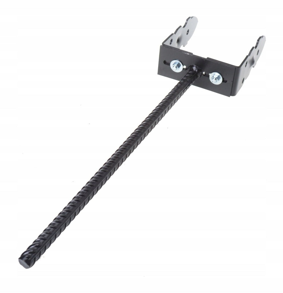 Podstawa słupa z prętem kotwa regulowana 0 - 140mm x 500mm czarna RETRO