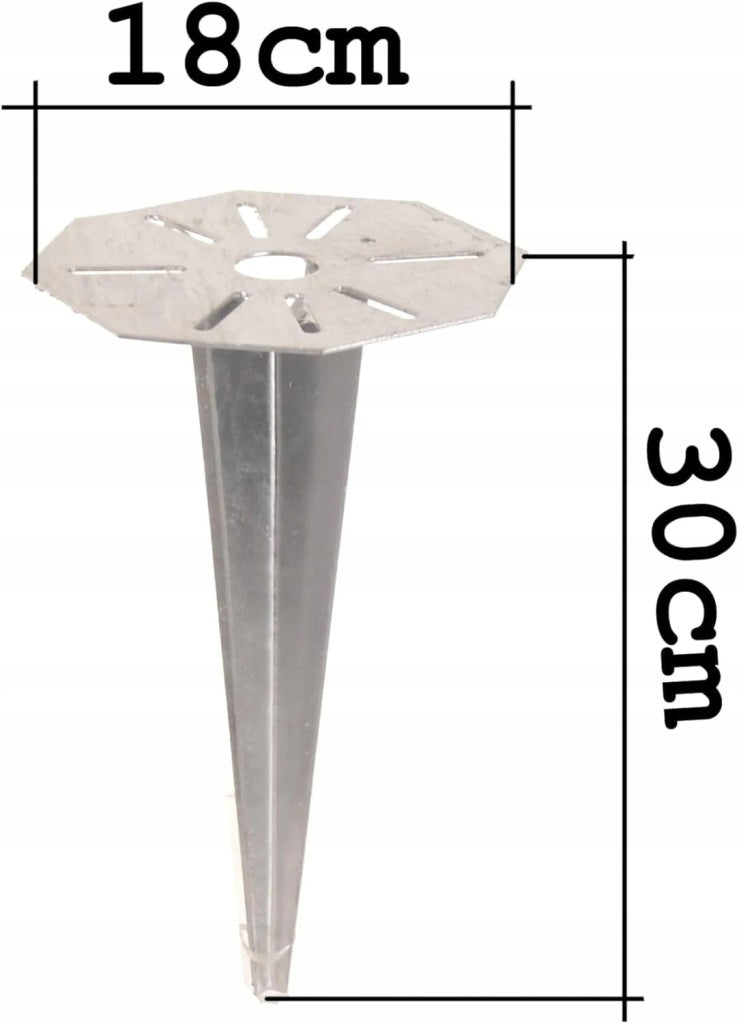 Aqbau kołek do wbijania w ziemię do lampy tuleja kotwa ocynk 1szt śr.18 cm