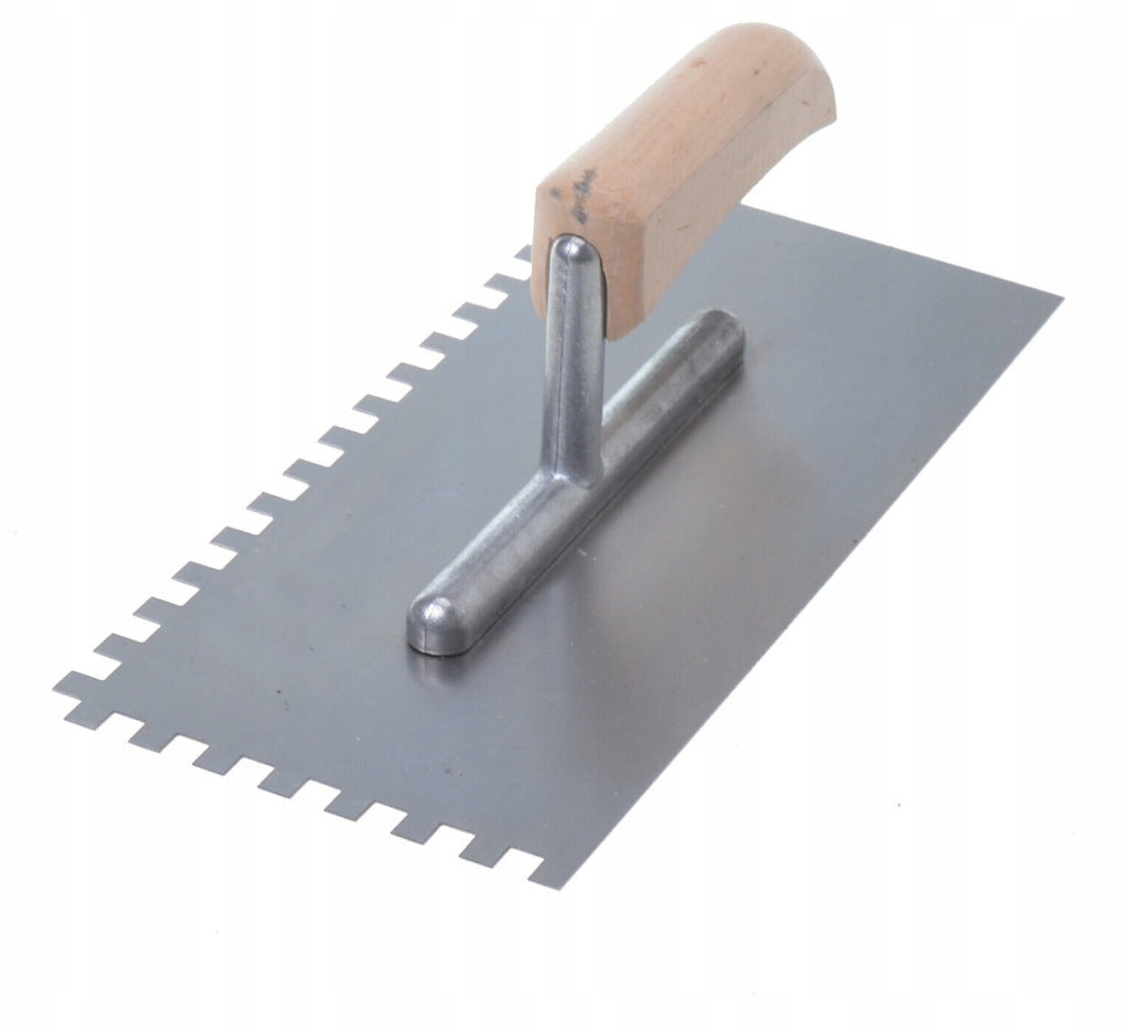 PACA NIERDZEWNA Z ZĘBAMI 8 x 8 270x130mm DREWNIANA RĄCZKA