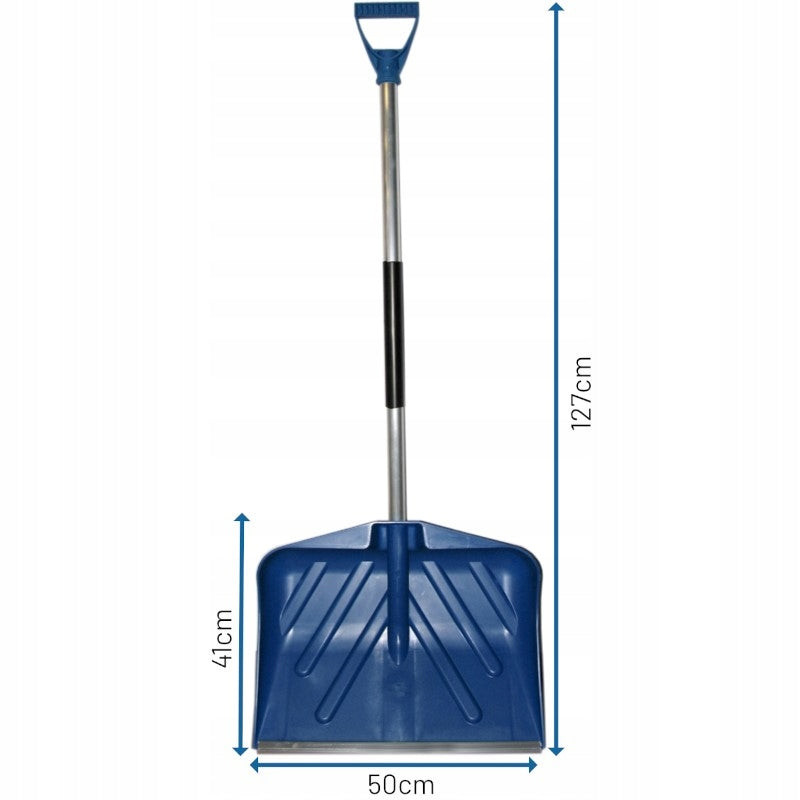 Aqbau łopata do śniegu uniwersalna WZMOCNIONA szeroki mocny zgarniacz 50 cm