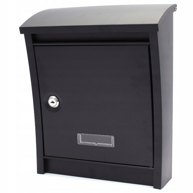 Aqbau skrzynka na listy DALMATIA czarna 25x32x8-12cm stalowa kompaktowa