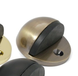 Odbojnik drzwiowy 45x25mm stare złoto zabezpieczenie metalowo gumowe