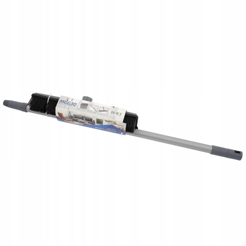 Miotła gumowa do zamiatania 30cm trzon regulowany: 70-120cm ,ze ściągaczem