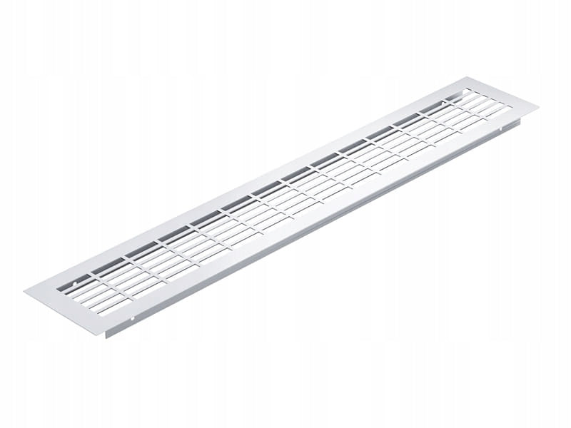 Kratka wentylacyjna z aluminium meblowa 480x80mm gruba wentylacja chrom mat