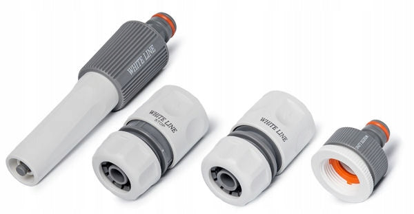Aqbau White Line zestaw zraszający 4-elementowy na wąż 1/2″ podlewanie