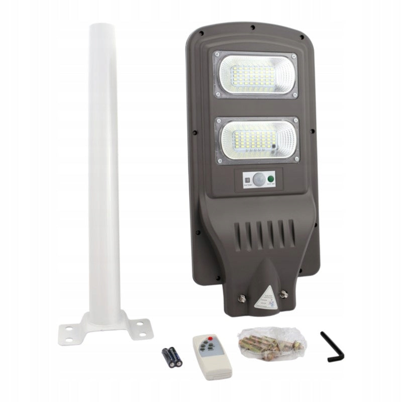Aqbau lampa solarna uliczna ogrodowa 60W z wysięgnikiem i czujnikami LED