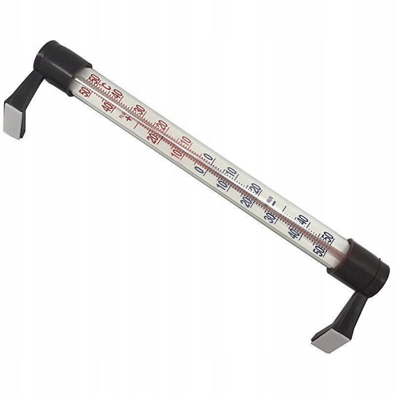 Termometr zaokienny zewnętrzny PCV szklany 21cm brązowy