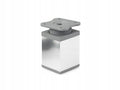 4 x nóżka meblowa z aluminium KWADRATOWA z regulacją 4x4/H-8cm chrom/popiel