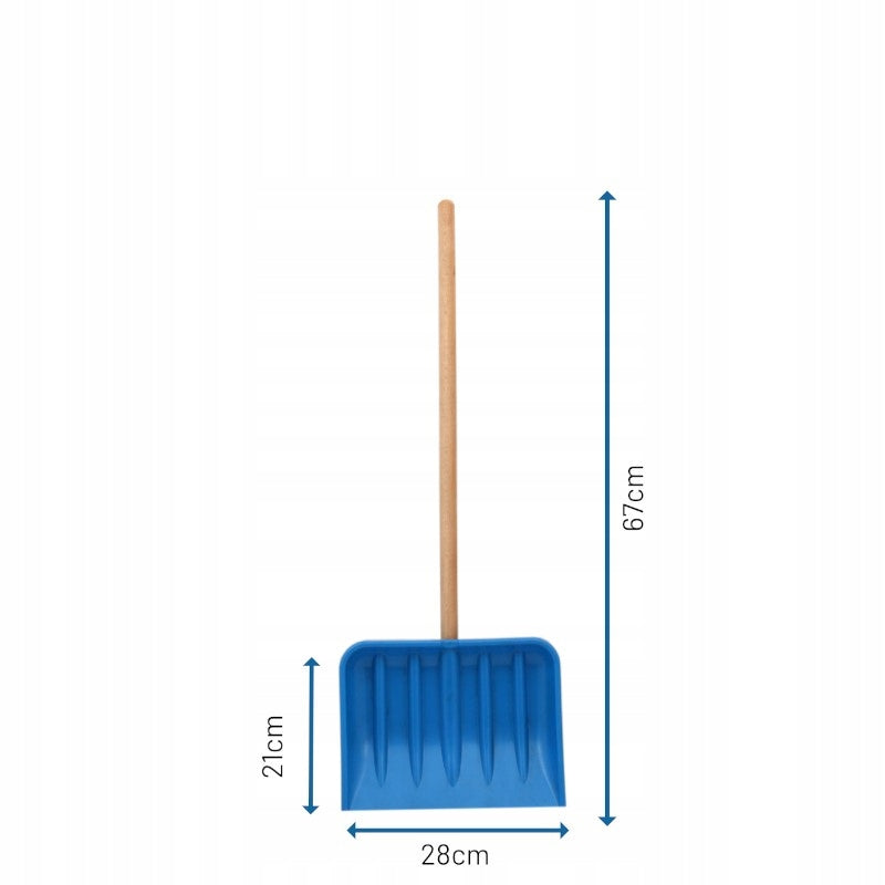 Aqbau łopata do śniegu dla dzieci bukowy trzon 67cm lekka do odśnieżania