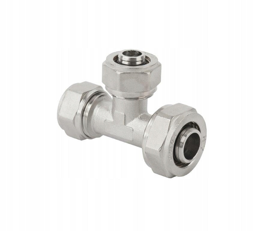 Aqbau trójnik PEX/PEX/PEX redukcyjny Instalacje ogrzewanie 20x16x20mm