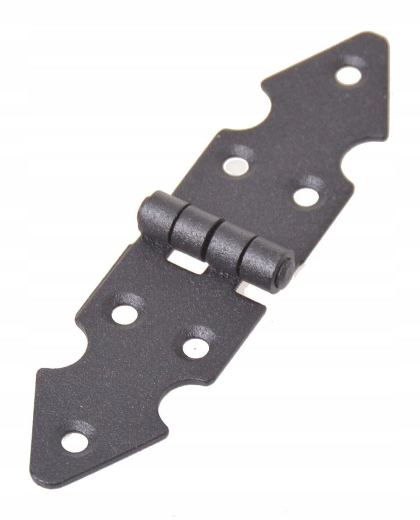 Zawias budowlany meblowy skrzyniowy retro ozdobny czarny 25x100mm (10szt)