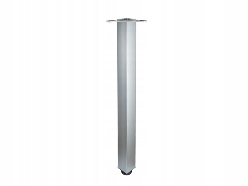 ZESTAW 4X noga do stołu KWADRATOWA H-71 cm, z regulacją , Chrom mat