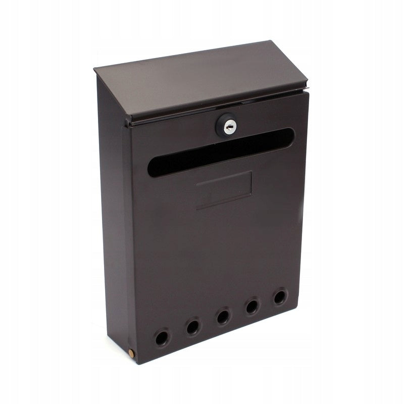 Aqbau skrzynka na listy pocztowa SMART metalowa brązowa 25x18x6cm